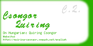 csongor quiring business card